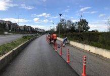 Kordon sigurie për vrapuesit te Parku i Madh i Liqenit