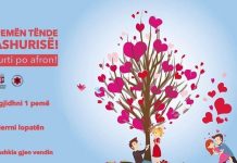 14 shkurti, mbill pemën tënde në Kopshtin e të Dashuruarve