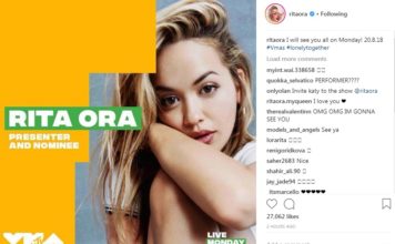 Rita Ora do prezantoje ”MTV Video Music Awards 2018”