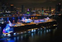 Kushtoi plot 1.35 miliardë $, anija më e madhe në botë nis lundrimin