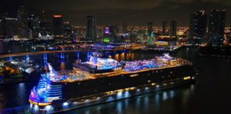 Kushtoi plot 1.35 miliardë $, anija më e madhe në botë nis lundrimin