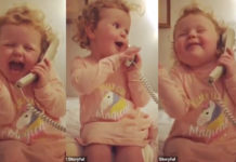 3-vjeçarja që flet me shoqen imagjinare në telefon, videoja që do ju ngrejë humorin