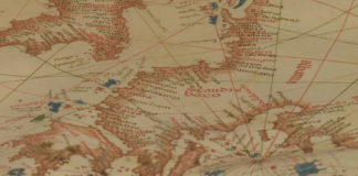 Dikur Ballkani quhej Scandrebeco, njihuni me hartën e rajonit të vitit 1455