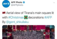 Agjencia franceze e lajmeve AFP publikon pamje nga festimet në sheshin “Skënderbej”