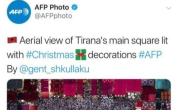 Agjencia franceze e lajmeve AFP publikon pamje nga festimet në sheshin “Skënderbej”