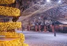 FOTOT/ Magjia e festave në Korçë, Krishtlindje të bardha në ‘Parisin i Vogël’