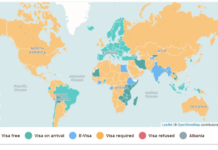 Harta/ Jeni kurioz? Ja në sa shtete mund të udhëtojnë shqiptarët pa vizë