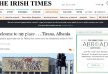 Irish Times: Mirësevini në qytetin tim… Tiranë!
