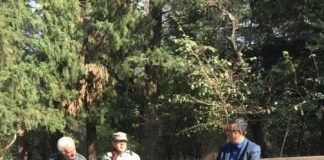 Ismail Kadare shëtitje nga liqeni, rrethohet nga simpatizantët