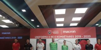 FOTOT/ Prezantohen fanellat e reja të ekipit Kombëtar të futbollit