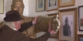 VIDEO/ Në punishten e “babait” të busteve të figurave të kombit