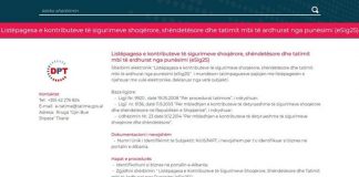 Drejtoria e Përgjithshme e Tatimeve, shërbime të reja online