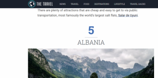 “The Travel” liston Shqipërinë si një destinacion për çdo backpacker