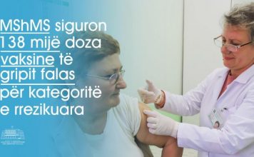 138 mijë doza vaksinash gripi falas për kategoritë më të rrezikuara