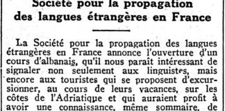 Viti 1939/ Kur në Francë u hap kursi i gjuhës shqipe, ja çfarë shkruante shtypi