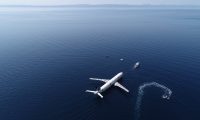 Edirne’nin İbrice Limanı’nda dalış turizmine katkı sunmak amacıyla yolcu uçağı batırılma projesi kapsamında Airbus A330 tipi yolcu uçağı kıyıdan 1 mil açıkta batırılmaya başlandı. ( Cihan Demirci – Anadolu Ajansı )