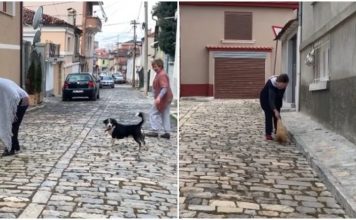 VIDEO/ Tradita e bukur e nënave korçare, ja si i mbajnë “xixë” rrugët me kalldrëm të qytetit