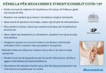Ministria e Shëndetësisë: Këshilla për menaxhimin e stresit kundrejt COVID-19