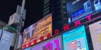 SHBA falenderon publikisht mjekun shqiptar, fotoja e tij në sheshin Times Square