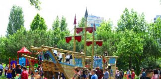 Fëmijët festojnë 1 Qershorin në hapësirat e transformuara argëtuese te parku Rinia