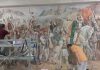 FOTOT/ Restaurohet piktura murale “Bashkimi i principatave shqiptare” në Muzeun Historik