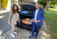 FOTOT/ Aktorja e njohur shqiptare në Zvicër dhuron respiratorë për Shqipërinë