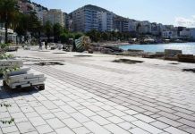 FOTO/ Sarandë, vazhdojnë punimet për transformimin e shëtitores “Naim Frashëri”
