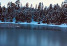 Gramshi turistik, liqeni i Dushkut zgjohet i stolisur nga bora (FOTOT)