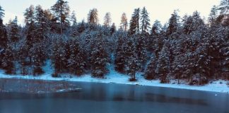 Gramshi turistik, liqeni i Dushkut zgjohet i stolisur nga bora (FOTOT)