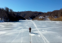 VIDEO/ Shëngjergj, pamje përrallore nga liqeni i ngrirë i Bizës