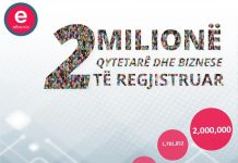 Rekord! 2 milionë qytetarë dhe biznese të regjistruar në platformën e-Albania!