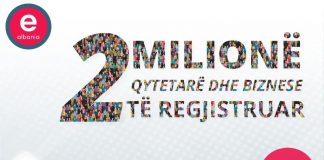 Rekord! 2 milionë qytetarë dhe biznese të regjistruar në platformën e-Albania!