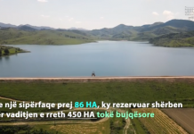 Investimi 47 milionë lekë në rezervuarin e Okshtunit, 450 ha tokë bujqësore hyjnë në sistemin e ujitjes