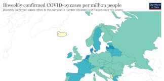 Harta/ Shqipëria dhe Islanda, dy vendet me më pak raste infektimesh në kontinentin tonë