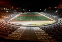 FOTOT/ Rikonstruksioni i plotë, shihni si duket stadiumi i lojërave me dorë në Tropojë