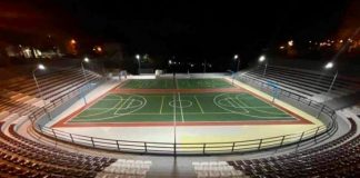 FOTOT/ Rikonstruksioni i plotë, shihni si duket stadiumi i lojërave me dorë në Tropojë