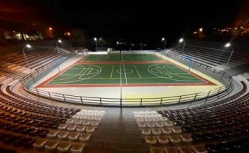 FOTOT/ Rikonstruksioni i plotë, shihni si duket stadiumi i lojërave me dorë në Tropojë