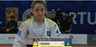 Çfarë suksesi! Distria Krasniqi fiton një tjetër medalje të artë Grand Prix Almada të Portugalisë