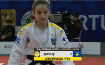 Çfarë suksesi! Distria Krasniqi fiton një tjetër medalje të artë Grand Prix Almada të Portugalisë