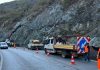 FOTOT/ Rruga Elbasan-Librazhd, nis montimi i rrjetave për mbrojtjen nga rënia e gurëve