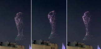 Pamje spektakolare në Katar, formohet trofeu i Kupës së Botës në qiell