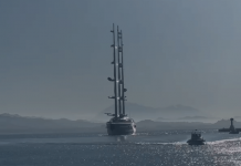 Superjahti më i madh me vela në botë mbërrin në brigjet e Durrësit