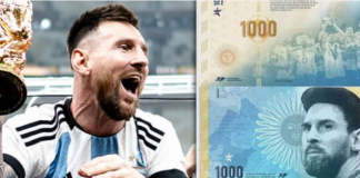 Kartmonedha Lionel Mesi, fytyra e kampionit të botës përfundon në paratë argjentinase