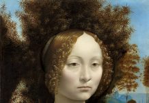 Arti i famshem i Leonardo da Vinci/ Ginevra de’ Benci – vaj në panel, 1474-78