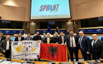 Tirana merr titullin “Qyteti Europian i Sportit 2023”
