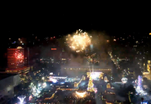 FOTOT/ Spektakël fishekzjarresh, si u festua nata e ndërrimit të viteve në Tiranë