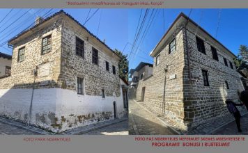 FOTOT/ Banesa e Vangjush Mios në Korçë merr tjetër pamje