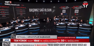 Tërmeti, Shqipëria dhuron 1 milion euro për Turqinë