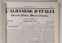 “L’albanese d’ Italia”, gazeta historike e arbëreshëve