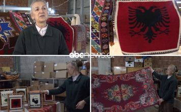 Pensionistja që end qilima e sixhade në Kukës duke ndërthurur matematikën me gjeometrinë